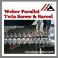 Tornillos gemelos paralelos y cilindro para extrusión Weber